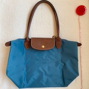 Longchamp Le Pilage Small Shoulder Tote Blue